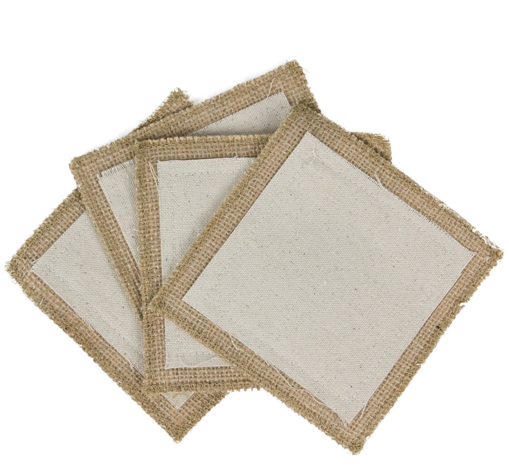 Fabric Coasters - burlap with canvas – 1320LLC